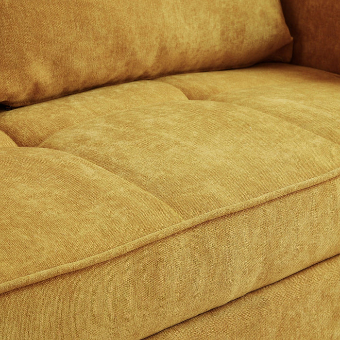 Square Arm Fabric Sofa Bed - ParrotUncle