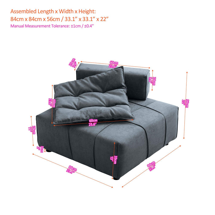 Square Modular Sectional Sofa Couch,Free Combination Sectional Sofa - ParrotUncle