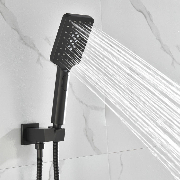 Three-Function Square Waterfall Spray Bathroom Shower Set - ParrotUncle