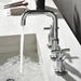 Three-Hole Cross Handle Copper Bathroom Sink Faucet - ParrotUncle