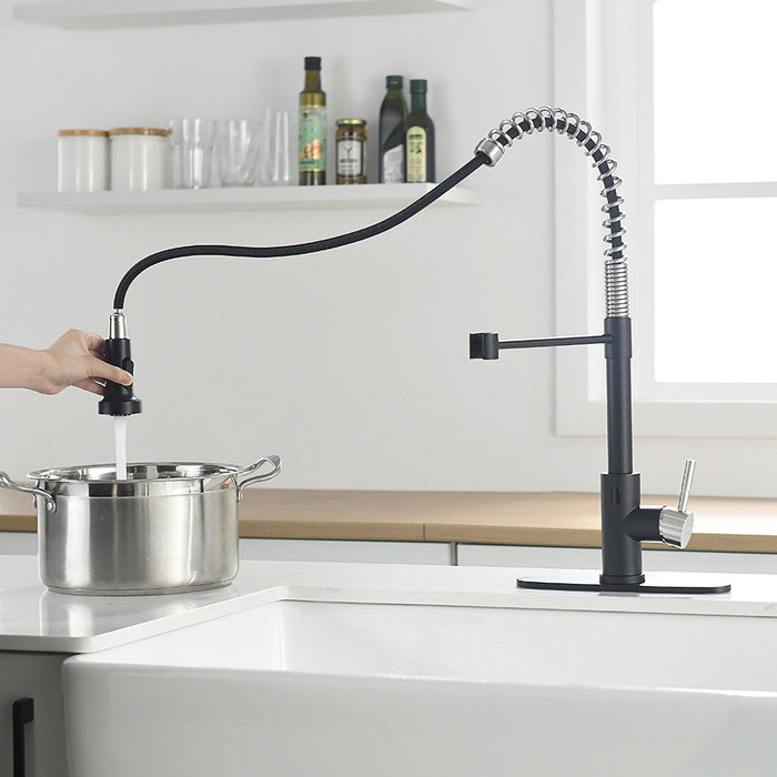 Touchless Automatic Motion Sensor Pull Down Sprayer Sink Kitchen Faucet - ParrotUncle