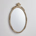 Traditioanl Oval Mirror With Wood Frame Rustic Decor Wall Mirror - ParrotUncle