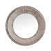Traditional Grey Round Mirror Wall Decoration - ParrotUncle