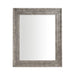 Traditional Rectangle Framed Gray Decorative Mirror - ParrotUncle