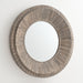 Traditional Round Decorative Wood Farmhouse Wall Mirror - ParrotUncle