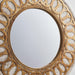 Traditional Round Wood Mirror Antiqued Classic Wall Decoration - ParrotUncle