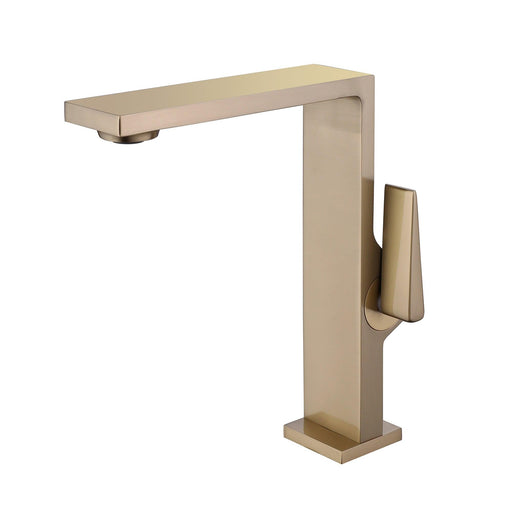 Vessel Single Hole Brushed Gold Sink Bathroom Faucets - ParrotUncle