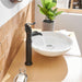 Vessel Sink Faucet with Pop Up Drain Without OVerflow in Matte Black - ParrotUncle