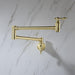 Wall Mounted Pot Filler with Double Handle in Golden - ParrotUncle