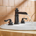 Waterfall 3 Holes Two Handle Bathroom Sink Faucet with Drain Assembly - ParrotUncle
