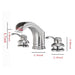 Waterfall 8-16 Inch 3 Holes 2 Handles Widespread Bathroom Faucet - ParrotUncle