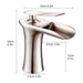 Waterfall Single Handle Bathroom Sink Faucet One Hole Mounted - ParrotUncle