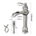 Waterfall Single Handle One Hole Bathroom Sink Faucet with Drain - ParrotUncle