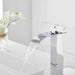 Waterfall Single Hole Single Handle Bathroom Vessel Sink Faucet With Pop-up Drain Assembly in Polished Chrome - ParrotUncle