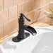 Waterfall Spout Single Handle lever Bathroom Sink Faucet in Matte Black - ParrotUncle