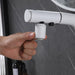 White Digital Display 30cm Pull-out Bathroom Faucet - ParrotUncle
