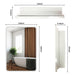 White Rectangle Medicine Cabinet with Mirror for Bathroom Bedroom - ParrotUncle