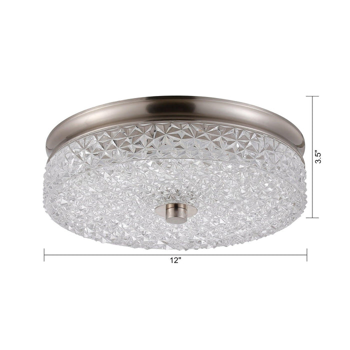 12" Crystal LED Flush Mount Ceiling Light - ParrotUncle