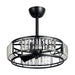 20" Modern Black Reversible Crystal Fandelier Ceiling Fan with Lighting and Remote Control - ParrotUncle