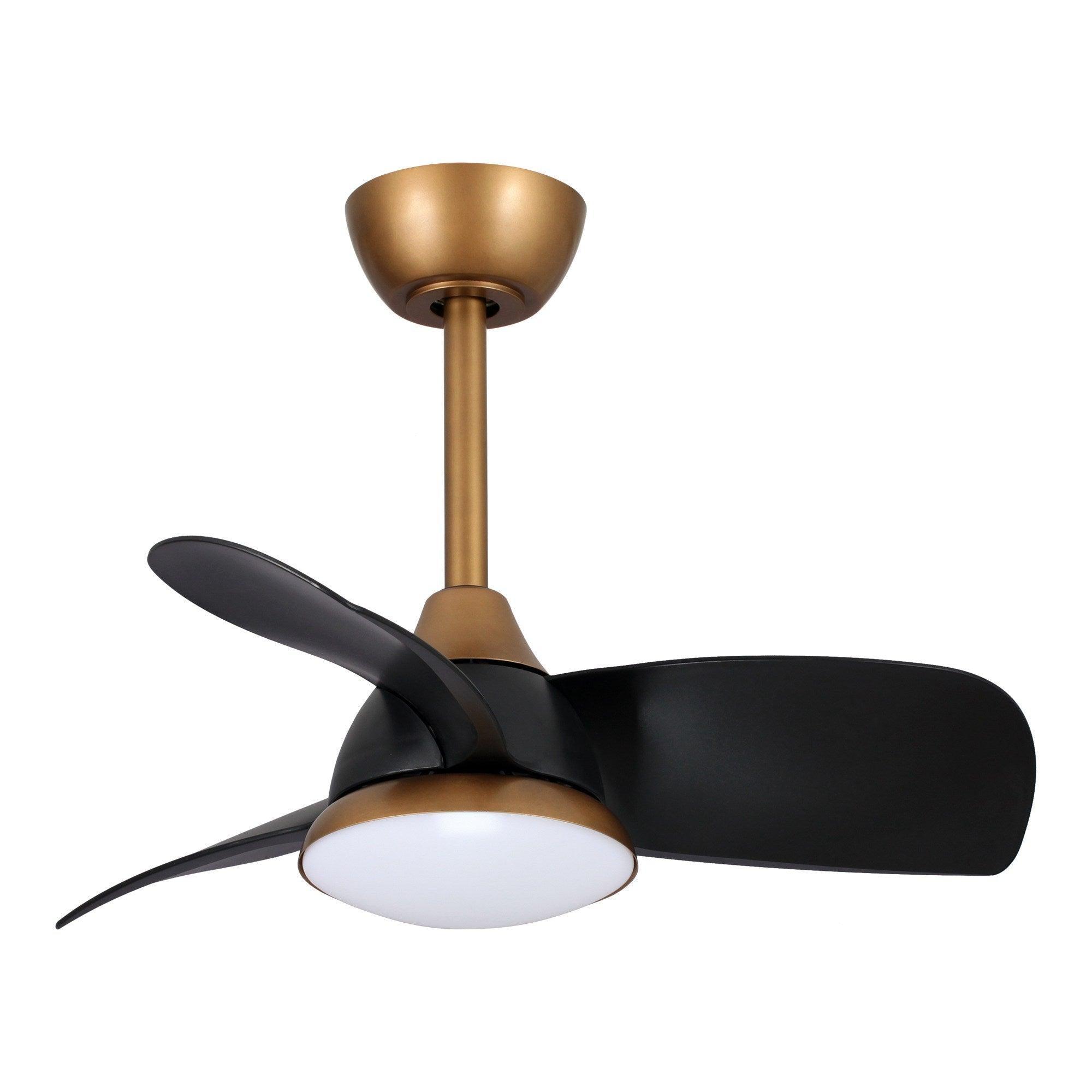 28" Modern DC Motor Downrod Mount Reversible Ceiling Fan with LED Lighting and Remote Control - ParrotUncle