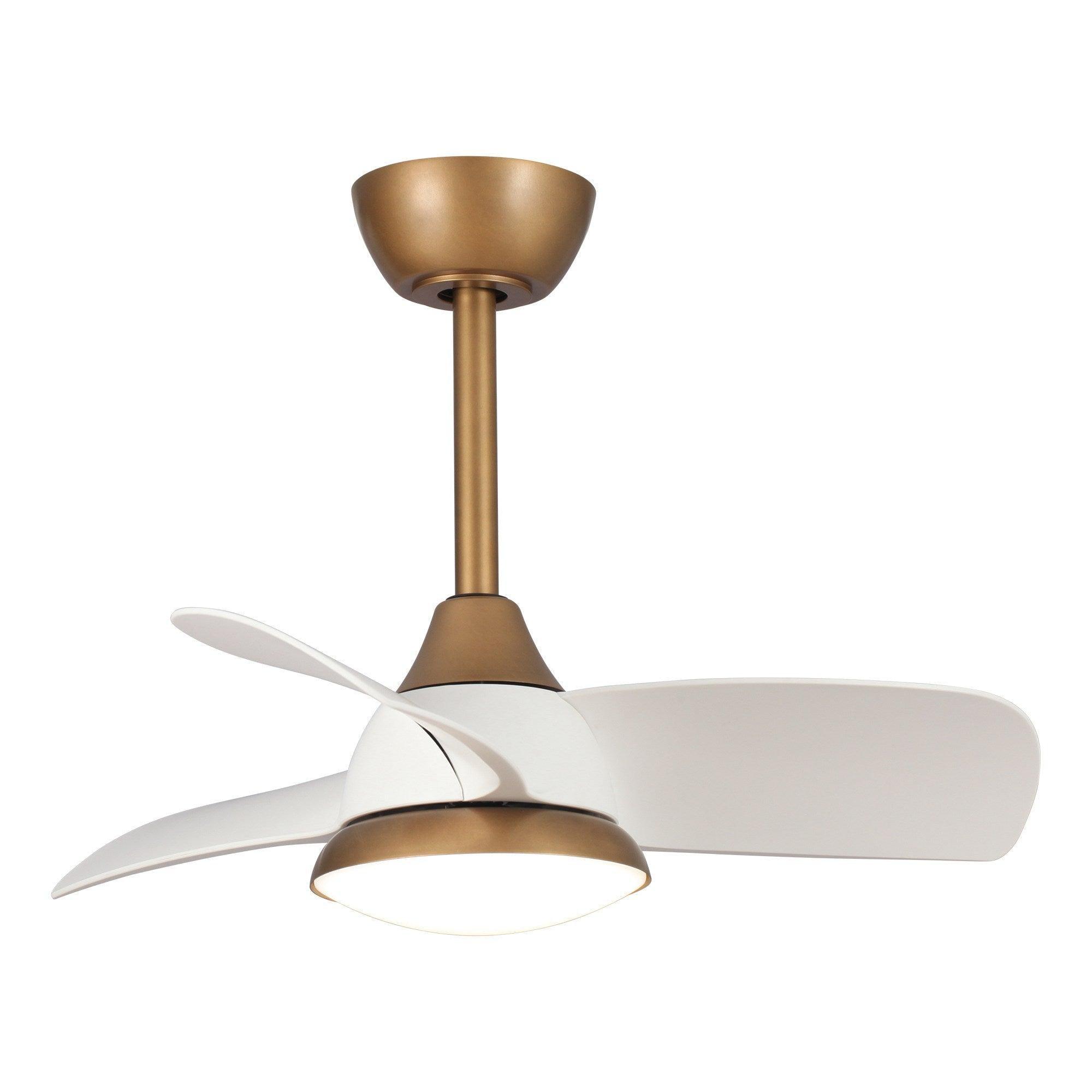 28" Modern DC Motor Downrod Mount Reversible Ceiling Fan with LED Lighting and Remote Control - ParrotUncle