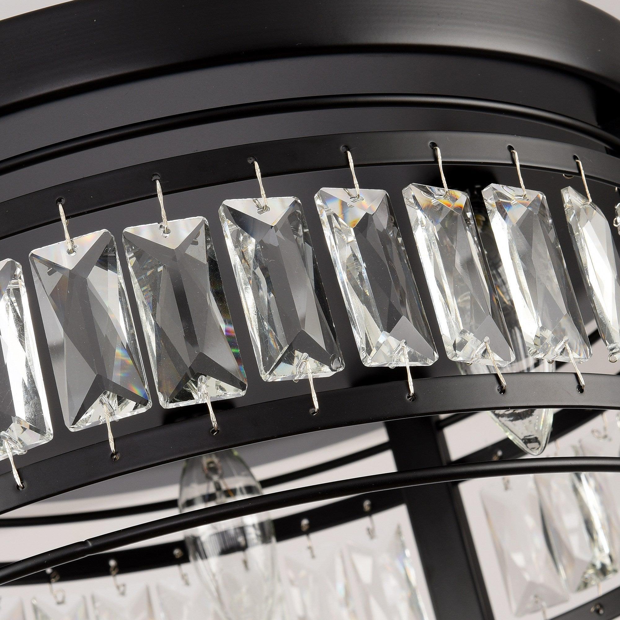 3-Light Modern Crystal Flush Mount Ceiling Light - ParrotUncle