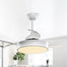 36" Ericksen Modern Downrod Mount Ceiling Fan with LED Lighting and Remote Control - ParrotUncle