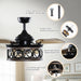 36" Mirelle Farmhouse Downrod Mount Ceiling Fan with Lighting and Wall Control - ParrotUncle