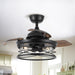 36" Petra Industrial Downrod Mount Ceiling Fan with Lighting and Remote Control - ParrotUncle
