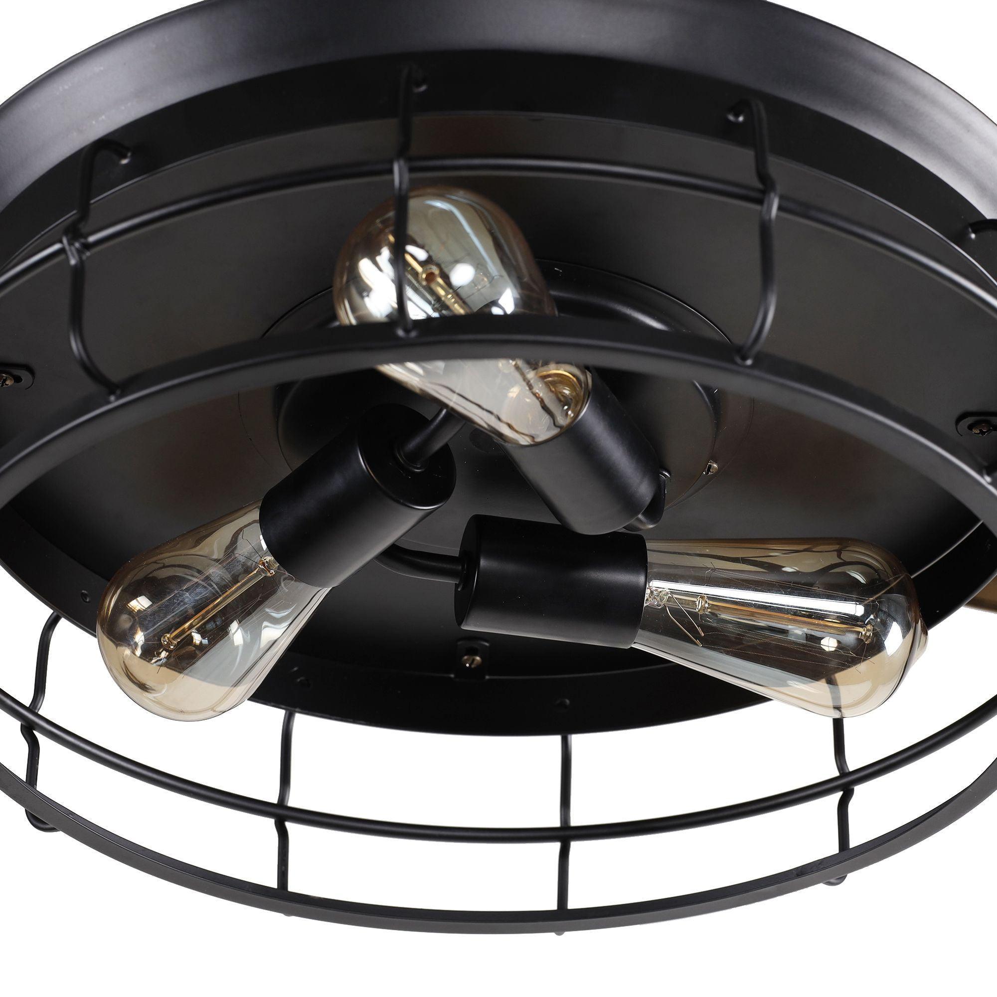 36" Pickett Industrial Downrod Mount Ceiling Fan with Lighting and Remote Control - ParrotUncle