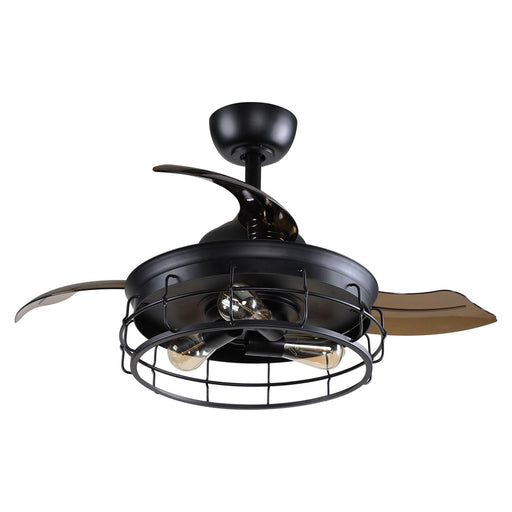 36" Pickett Industrial Downrod Mount Ceiling Fan with Lighting and Remote Control - ParrotUncle