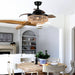 36" Rustic Downrod Mount Ceiling Fan with Lighting and Remote Control - ParrotUncle