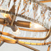 4-Light Black/Golden Modern Crystal Pendant Light - ParrotUncle