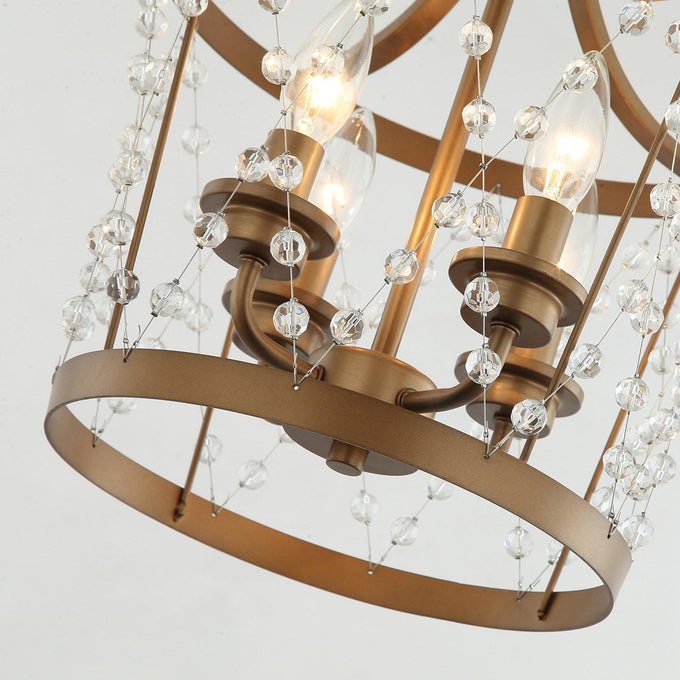 4-Light Rustic Saddlebrown Pendant Lighting - ParrotUncle