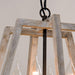 4-Light Wooden Rustic Lantern Pendant LED - ParrotUncle