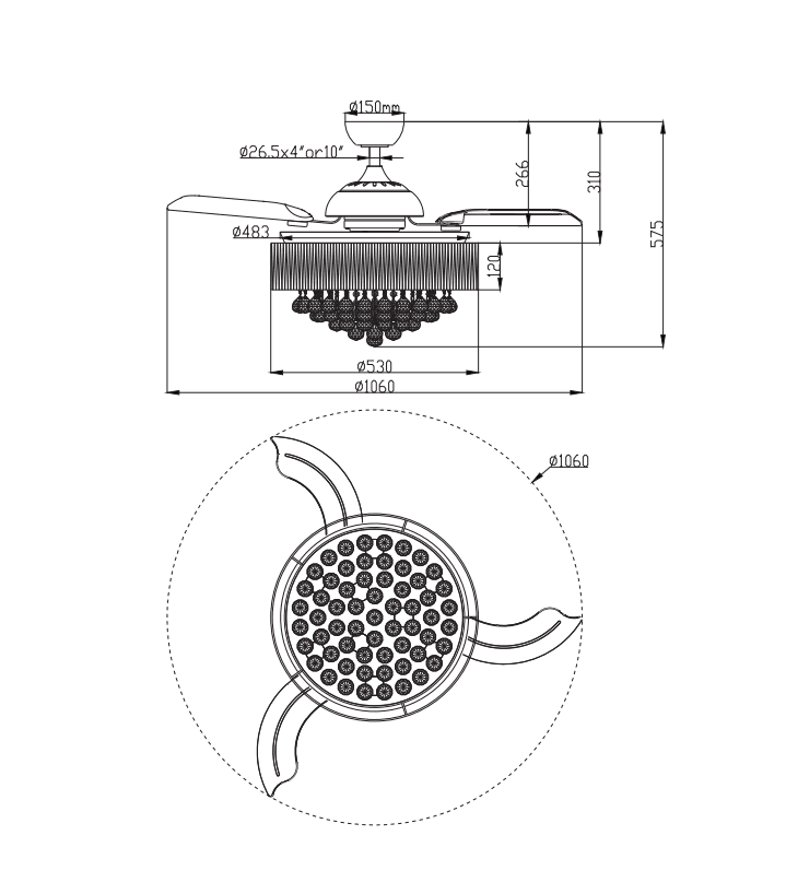 42" Broxburne Smart Fan with LED Light - ParrotUncle