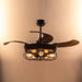 46" Benally Industrial Downrod Mount Ceiling Fan with Lighting and Remote Control - ParrotUncle