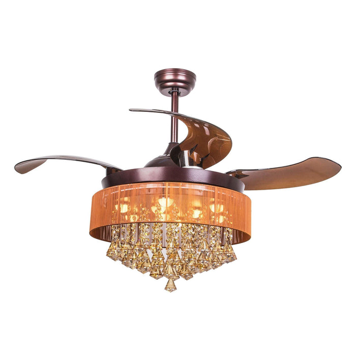 46" Broxburne Modern Downrod Mount Ceiling Fan with Lighting and Remote Control - ParrotUncle