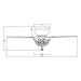 48" Aitutaki Farmhouse Chrome Flush Mount Reversible Crystal Ceiling Fan with Lighting and Remote Control - ParrotUncle