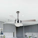 48" Dreyer Modern Chrome Downrod Mount Reversible Crystal Ceiling Fan with Lighting and Remote Control - ParrotUncle