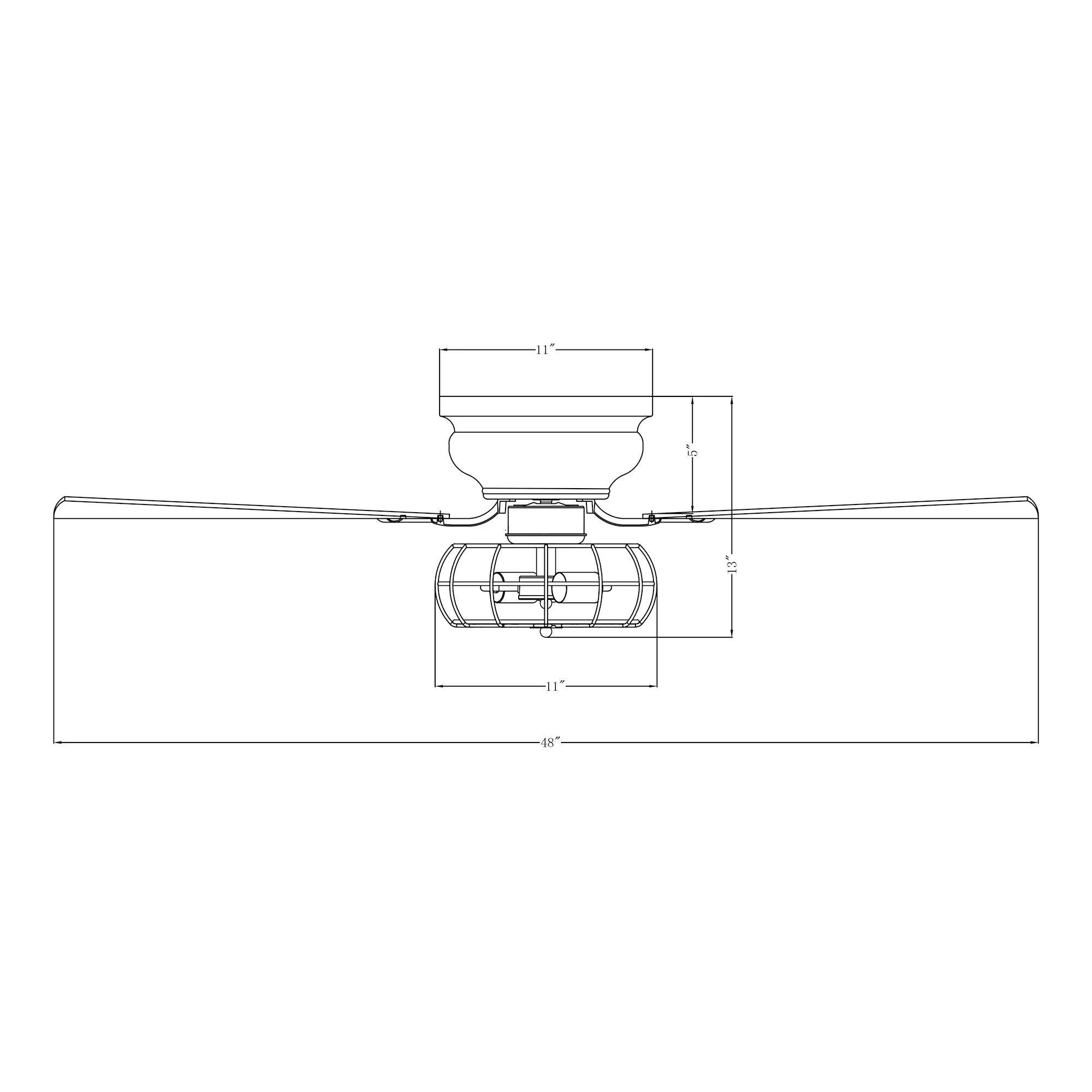 48" Thurber Industrial Satin Nickel Flush Mount Reversible Ceiling Fan with Lighting and Remote Control - ParrotUncle