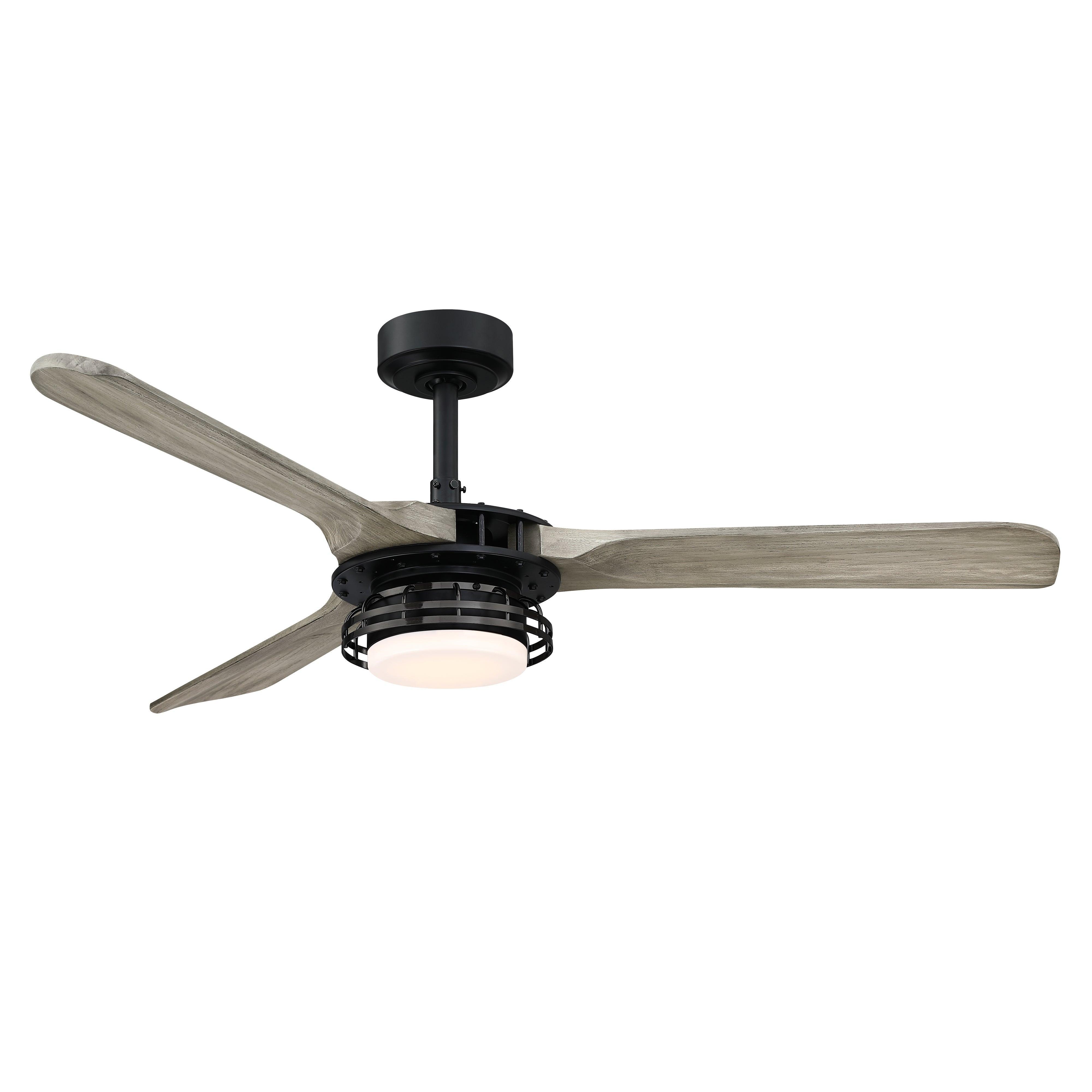 52" Aerofanture Industrial DC Motor Downrod Mount Reversible Ceiling Fan with Lighting and Remote Control - ParrotUncle