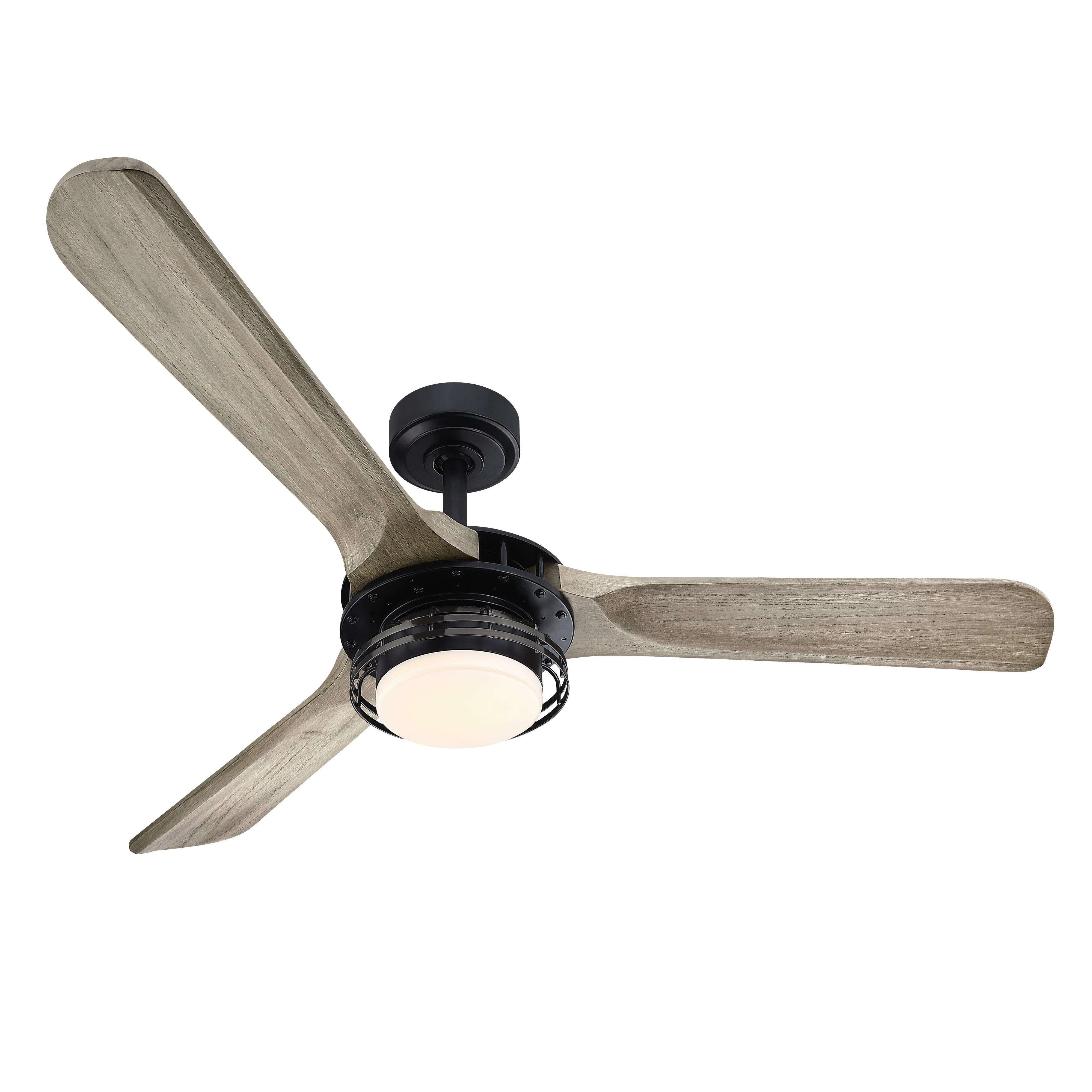 52" Aerofanture Industrial DC Motor Downrod Mount Reversible Ceiling Fan with Lighting and Remote Control - ParrotUncle