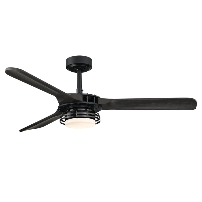 52" Aerofanture Industrial DC Motor Downrod Mount Reversible Ceiling Fan with Lighting and Remote Control - ParrotUncle