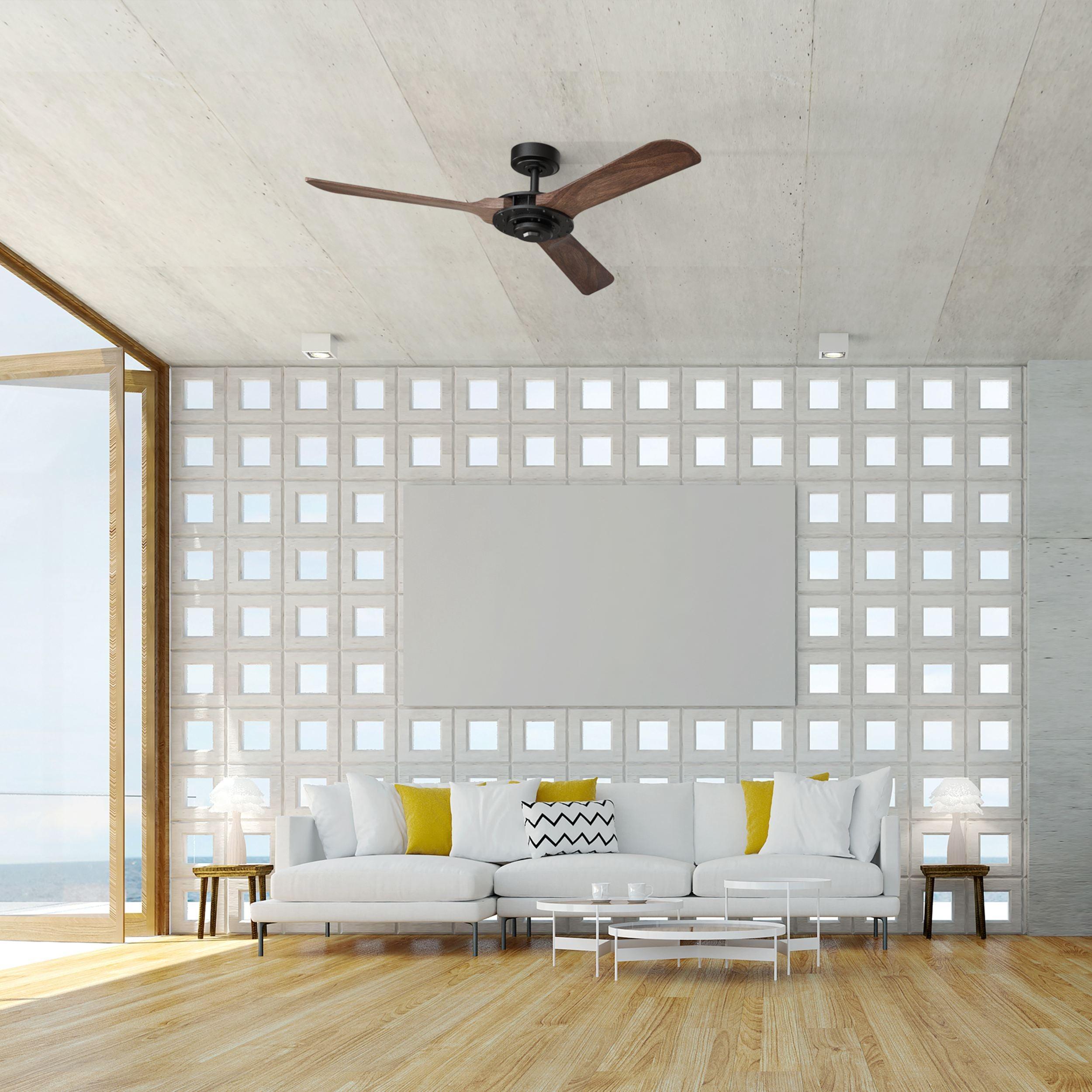 52" Aerofanture Industrial DC Motor Downrod Mount Reversible Ceiling Fan with Lighting and Remote Control - ParrotUncle