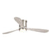 52" Anyan Modern Satin Nickel Flush Mount Reversible Ceiling Fan with Lighting and Remote Control - ParrotUncle