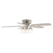 52" Bangatore Modern Chrome Flush Mount Reversible Ceiling Fan with Lighting and Remote Control - ParrotUncle