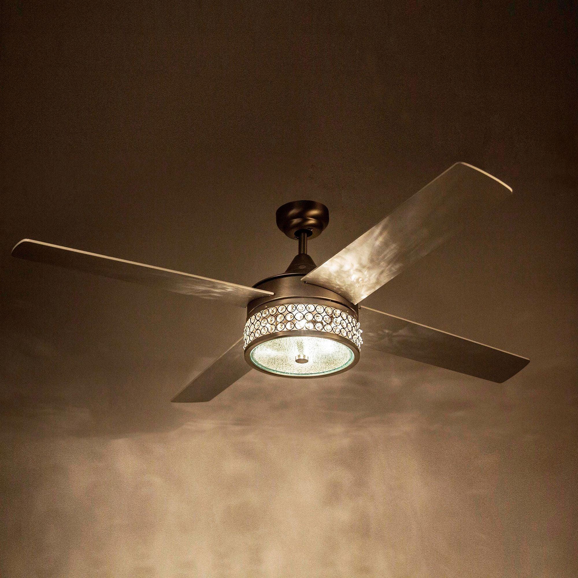 52" Cason Modern Downrod Mount Reversible Ceiling Fan with Lighting and Remote Control - ParrotUncle