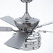 52" Coimbatore Modern Chrome Downrod Mount Reversible Ceiling Fan with Lighting and Remote Control - ParrotUncle