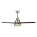 52" Farmhouse Satin Nickel Downrod Mount Reversible Crystal Ceiling Fan with Lighting and Remote Control - ParrotUncle